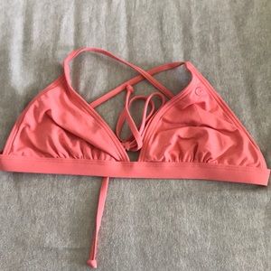 Coral rip curl cross back surf top